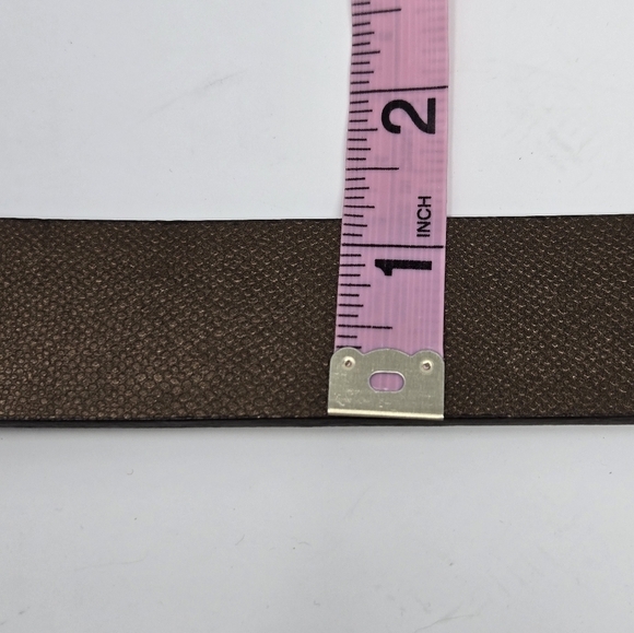 NINE WEST REVERSIBLE FAUX LEATHER BELT BLACK & METALLIC BRONZE WOMEN MEDIUM - Picture 9 of 12